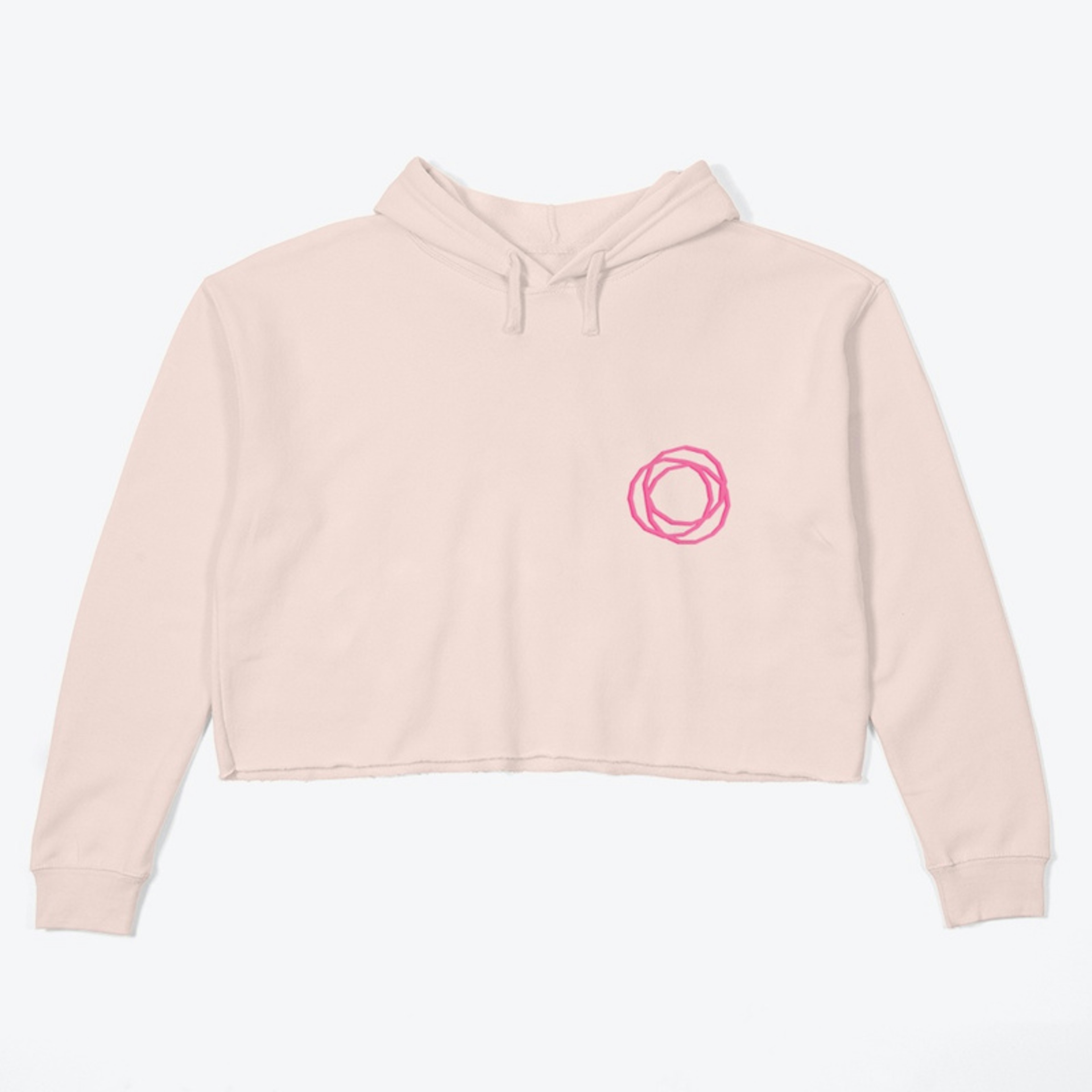 Pink crop hoodie